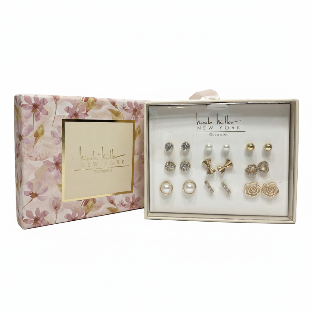 Nicole Miller Set De 9 Pares Zarcillos Para Damas