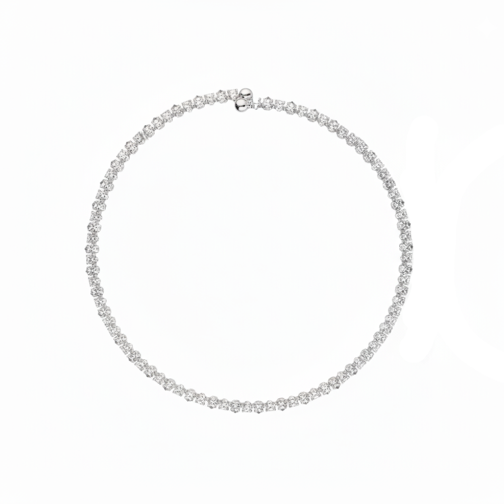 City X City Gargantilla Fine Silver Plated Cubic Zirconia