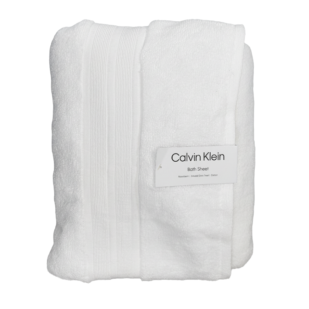 Toalla Calvin Klein Infinite Solid White Sheet Towel 86cm x 163cm