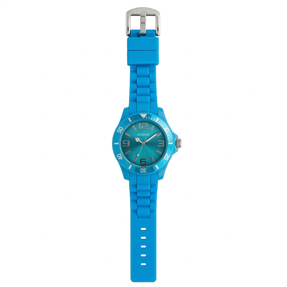 Oozoo Reloj Deportivo Correa De Silicone Para Damas Ocean Blue