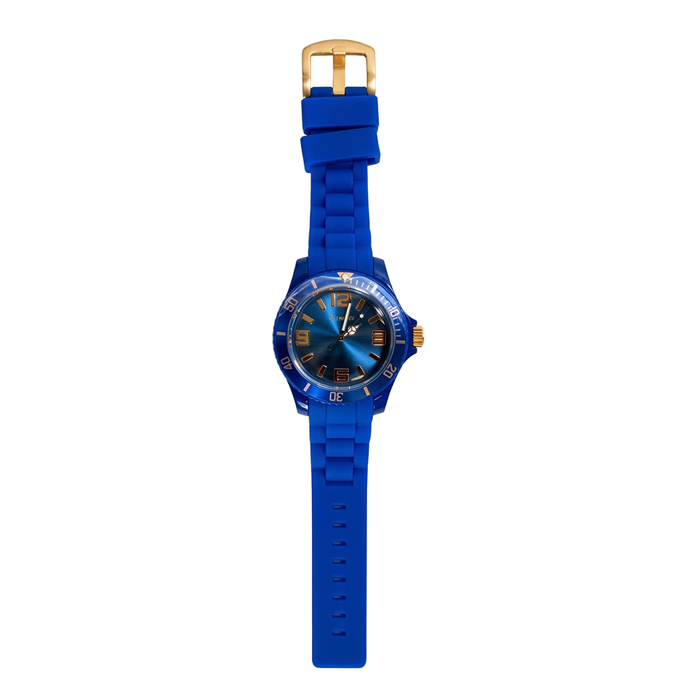 Oozoo Reloj Deportivo Correa De Silicone Para Damas Blue