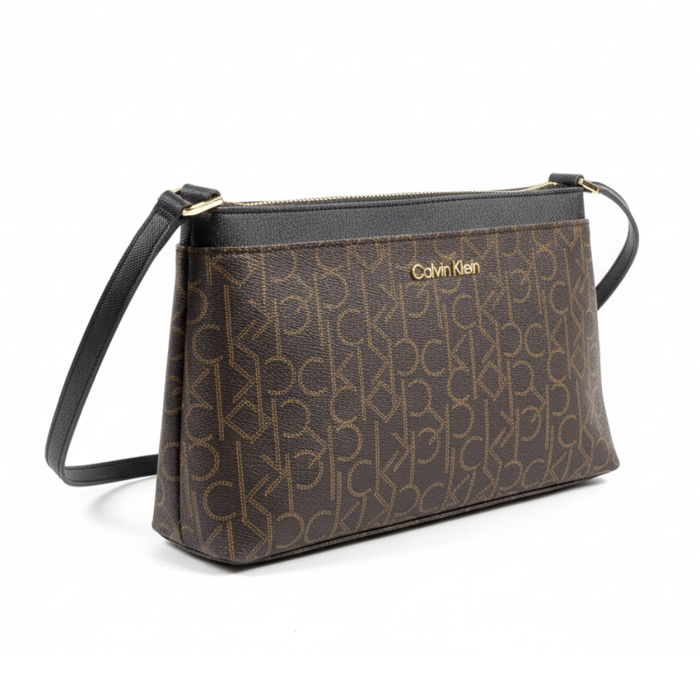 Calvin Klein Cartera Crossbody Monogram Dark Brown