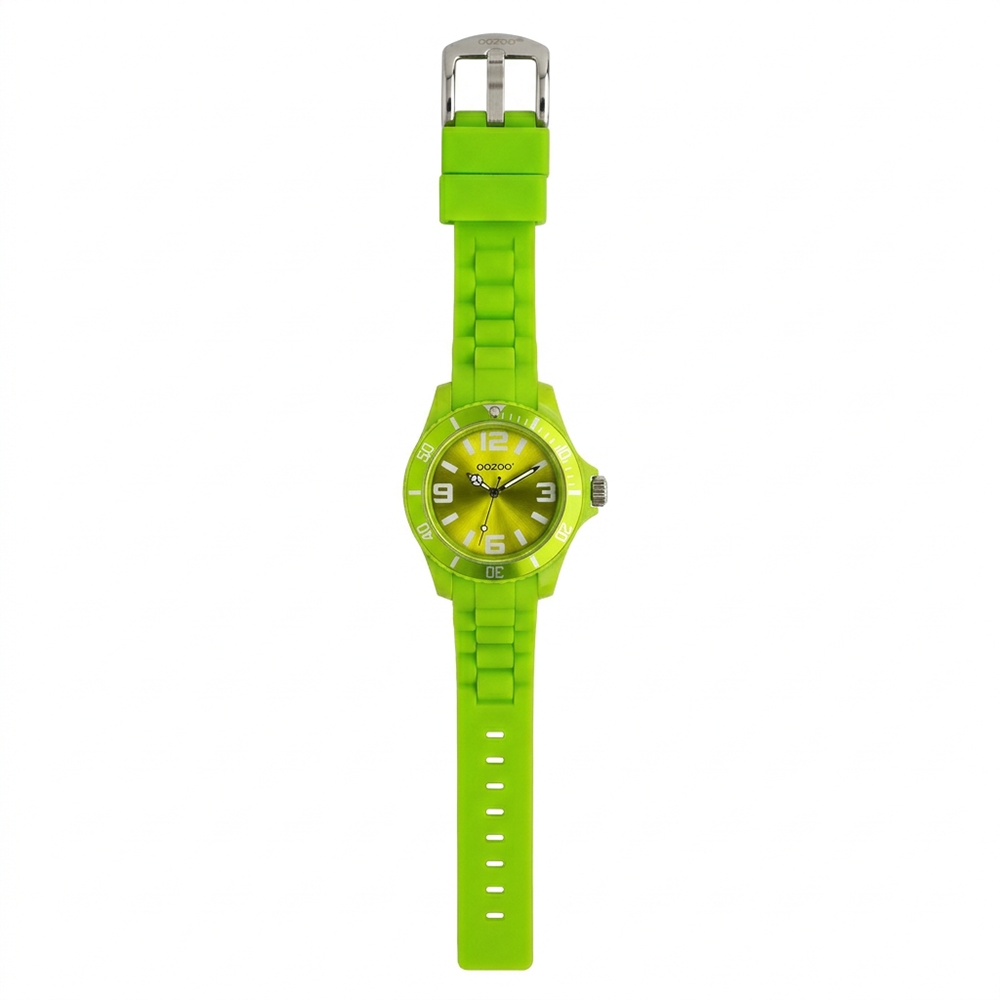 Oozoo Reloj Deportivo Correa De Silicone Para Damas Fluorescent Green