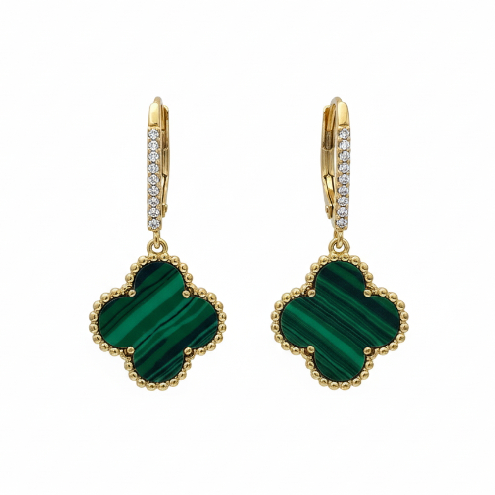 Parker & Grey Zarcillos Argollas color Verde