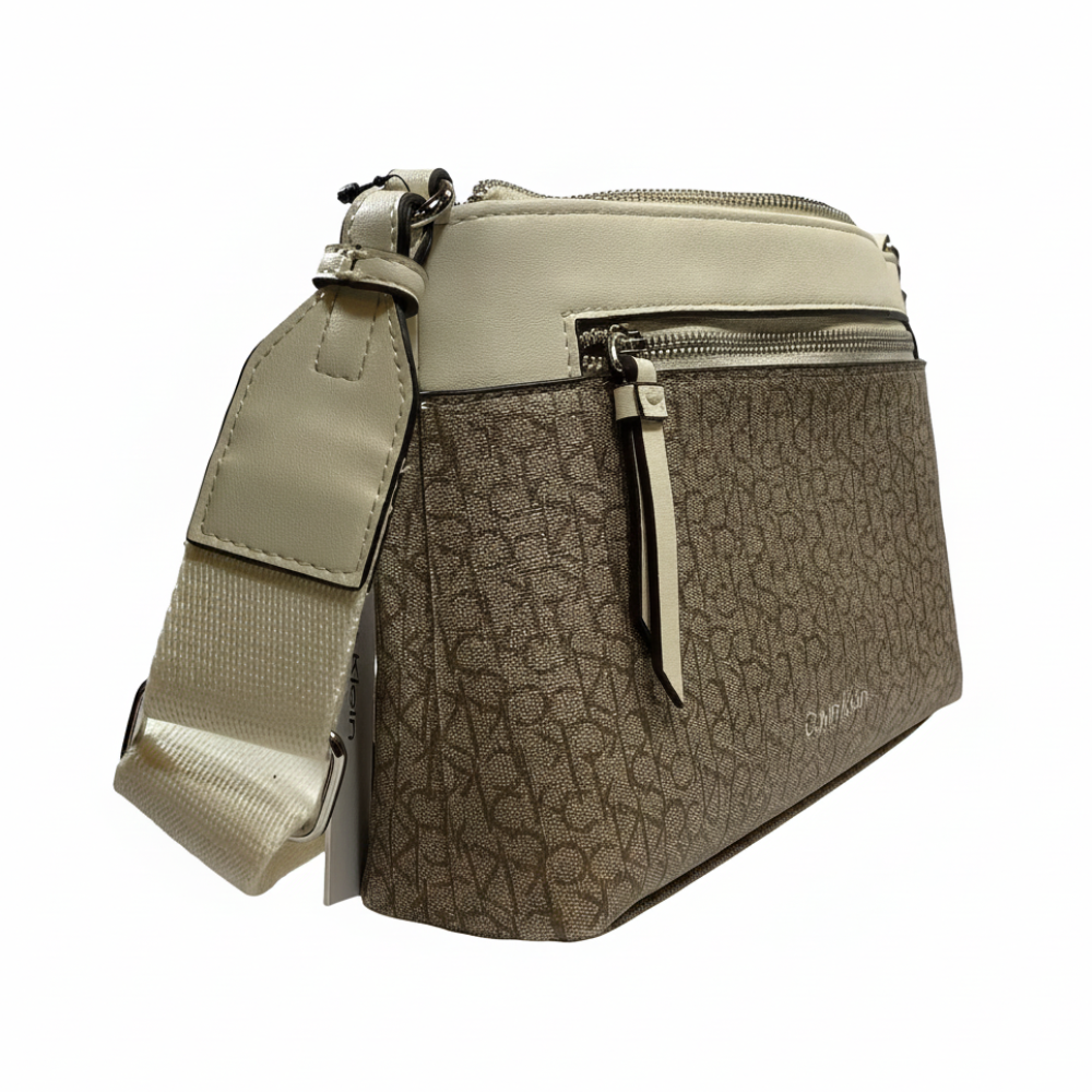 Calvin Klein Cartera Crossbody Monogram White