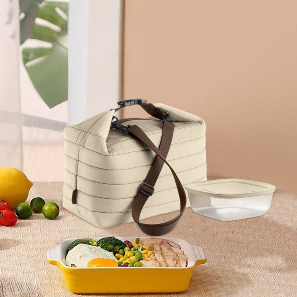 Guzzini Bolsa Térmica Con Recipiente Hermético Grande Color Ocre