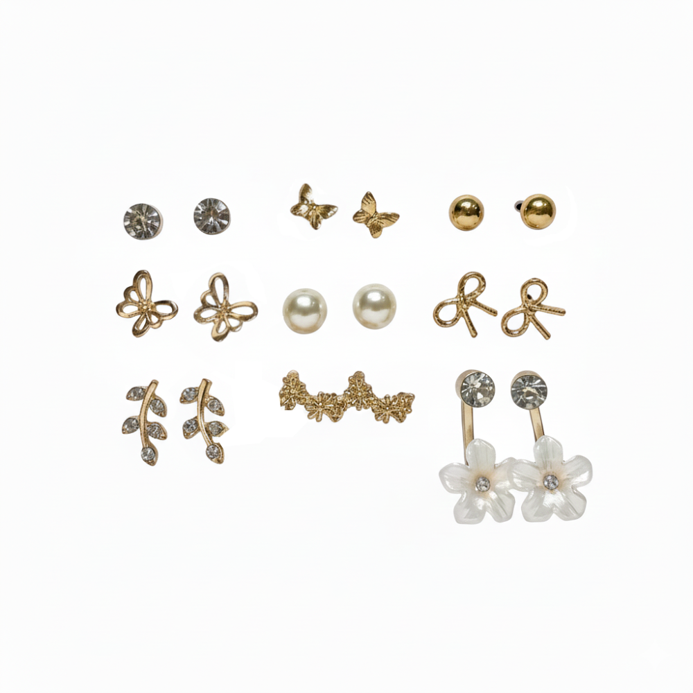 Nicole Miller Set De 9 Pares Zarcillos Para Damas