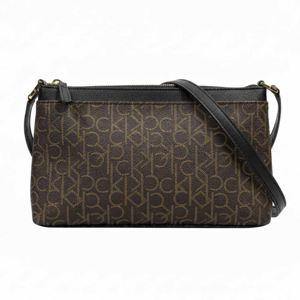 Calvin Klein Cartera Crossbody Monogram Dark Brown