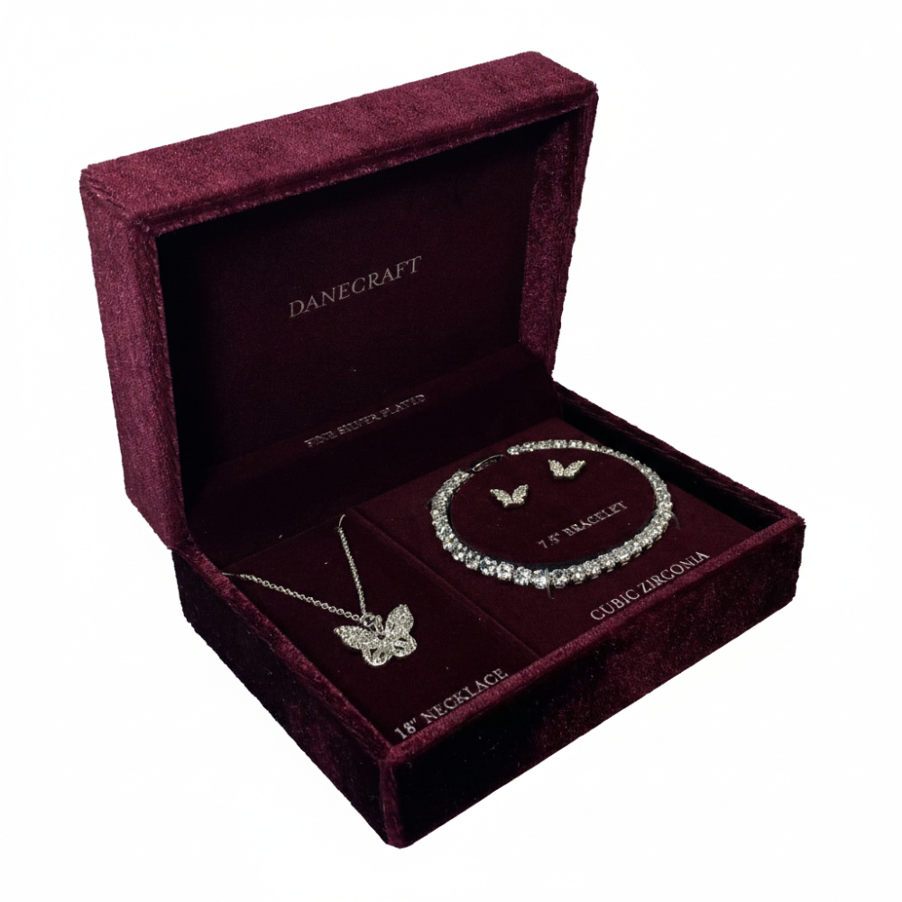 Danecraft Set De Accesorios Mariposa Cubic Zirconia