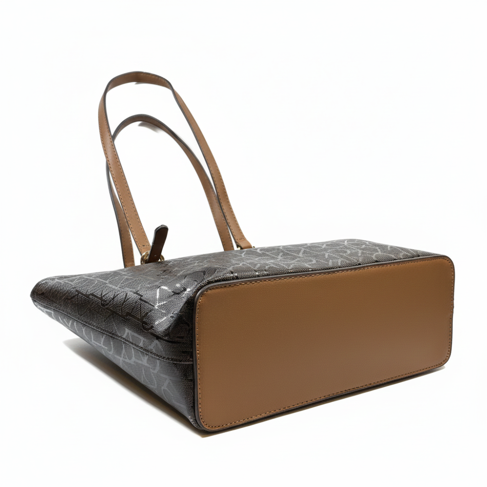 Calvin Klein Cartera Tote Bag Monogram Brown