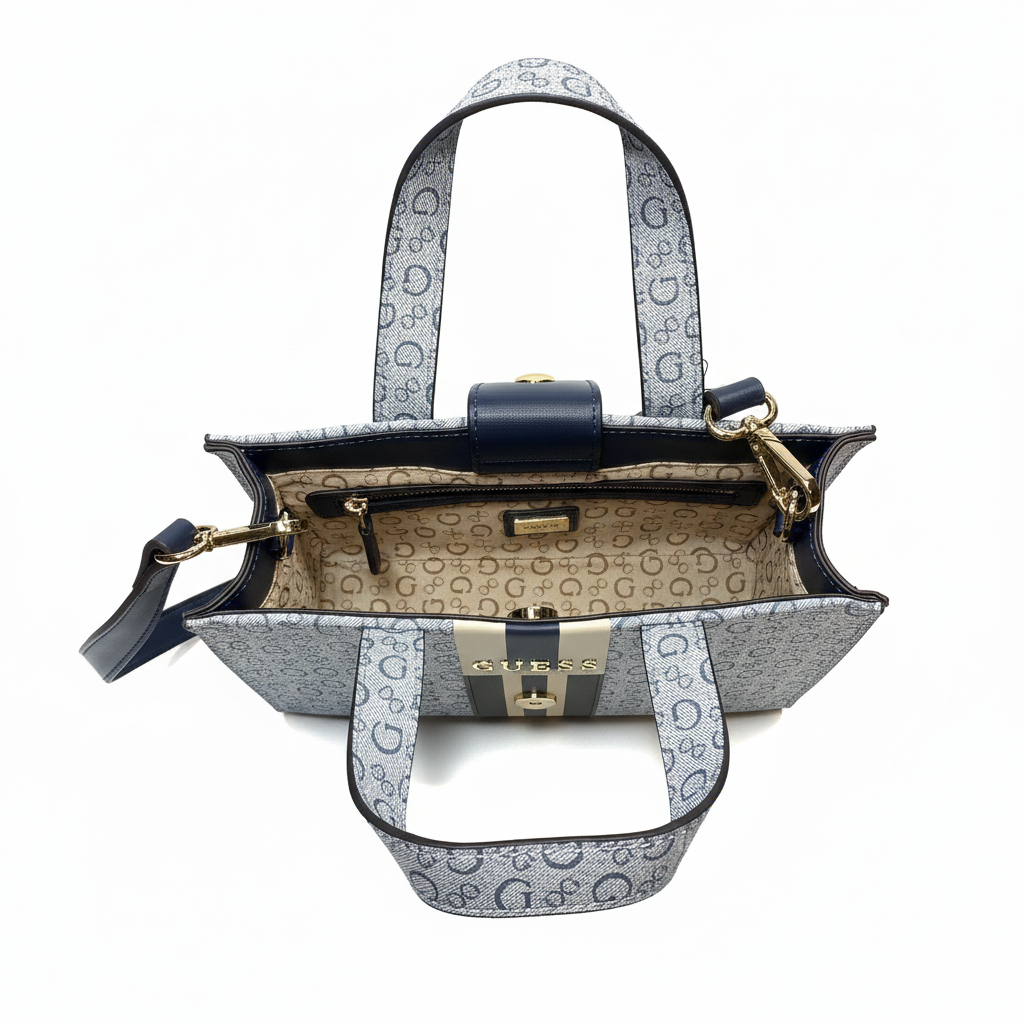 Guess Cartera Ines Mini Satchel Navy