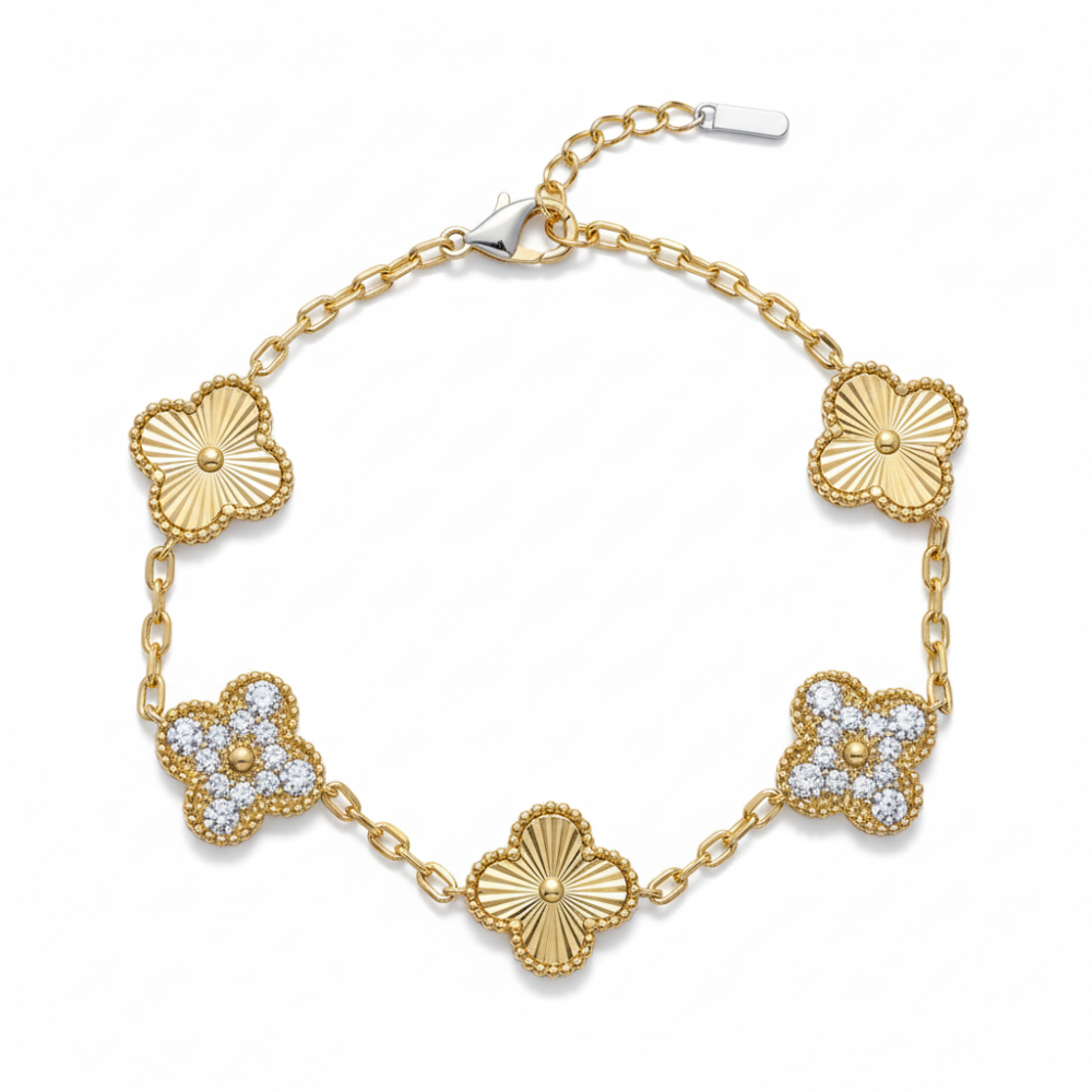 Element Of Love Pulsera De Trébol Golden