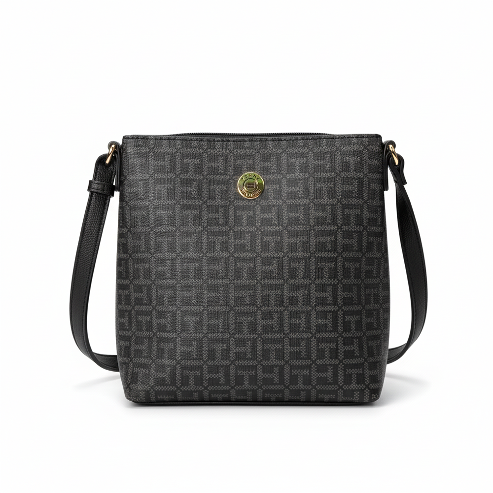 Tommy Hilfiger Cartera Crossbody Monogram Black