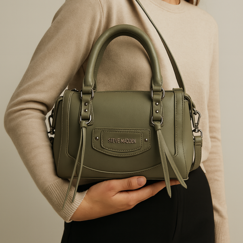 Steve Madden Cartera Satchel Bryle Olive