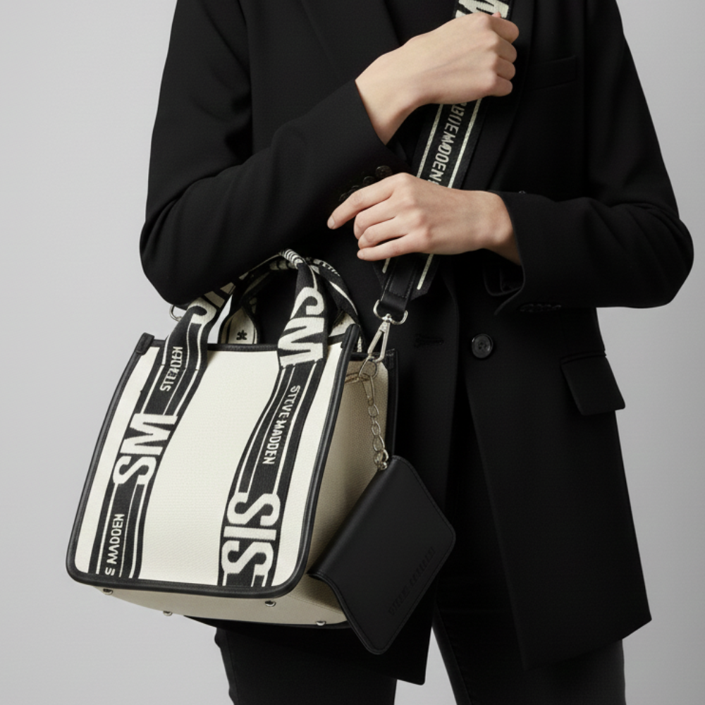 Steve Madden Cartera Bwebber Canvas Cream Mult