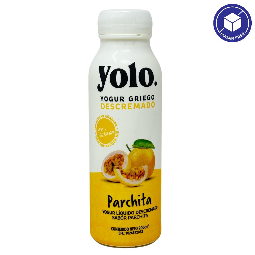 Yolo Yogurt Griego Liquido Descremado Parchita 200ml
