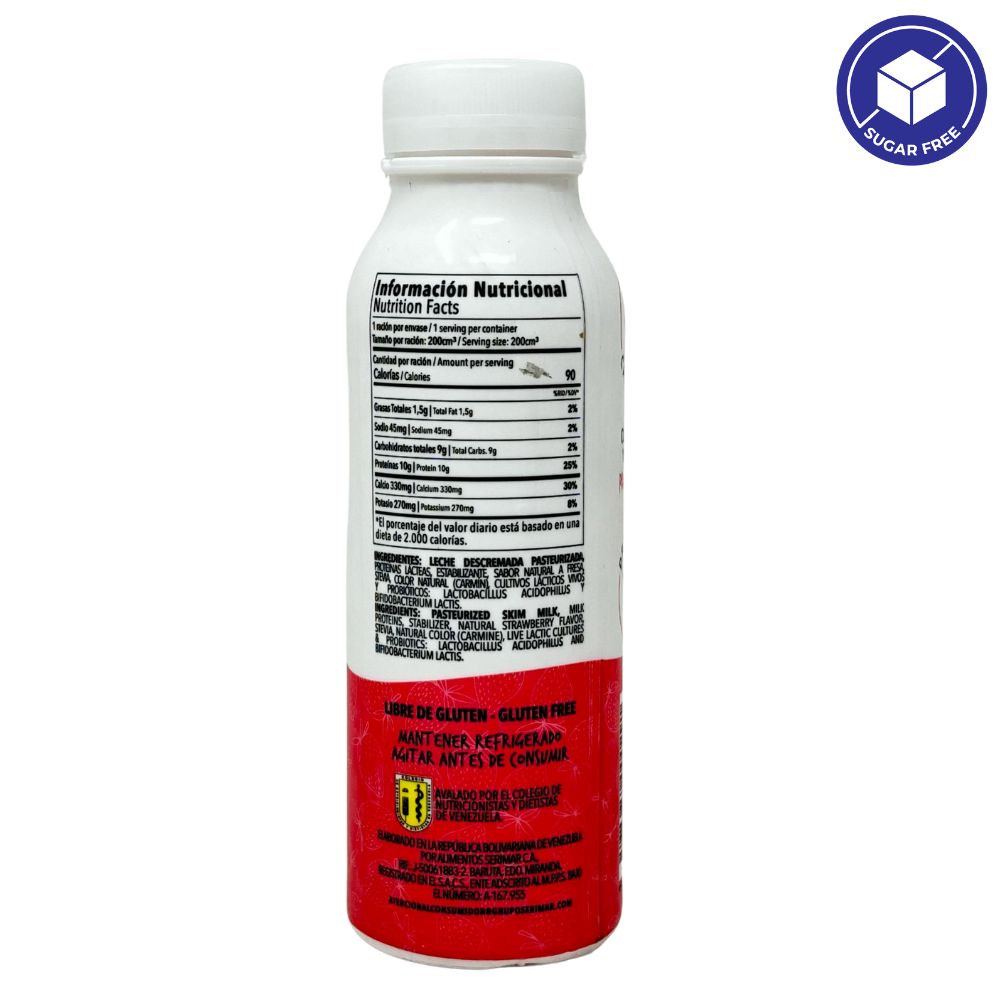Yolo Yogurt Griego Liquido Descremado Fresa 200ml
