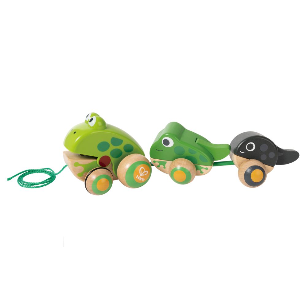Hape Pull Along Frog Family 12m+