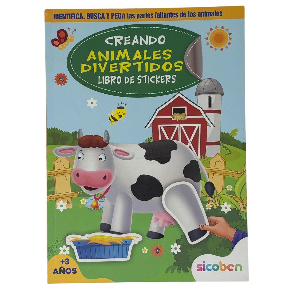 Libro De Arte Creando Animales Divertidos La Granja Libro De Stickers 3+