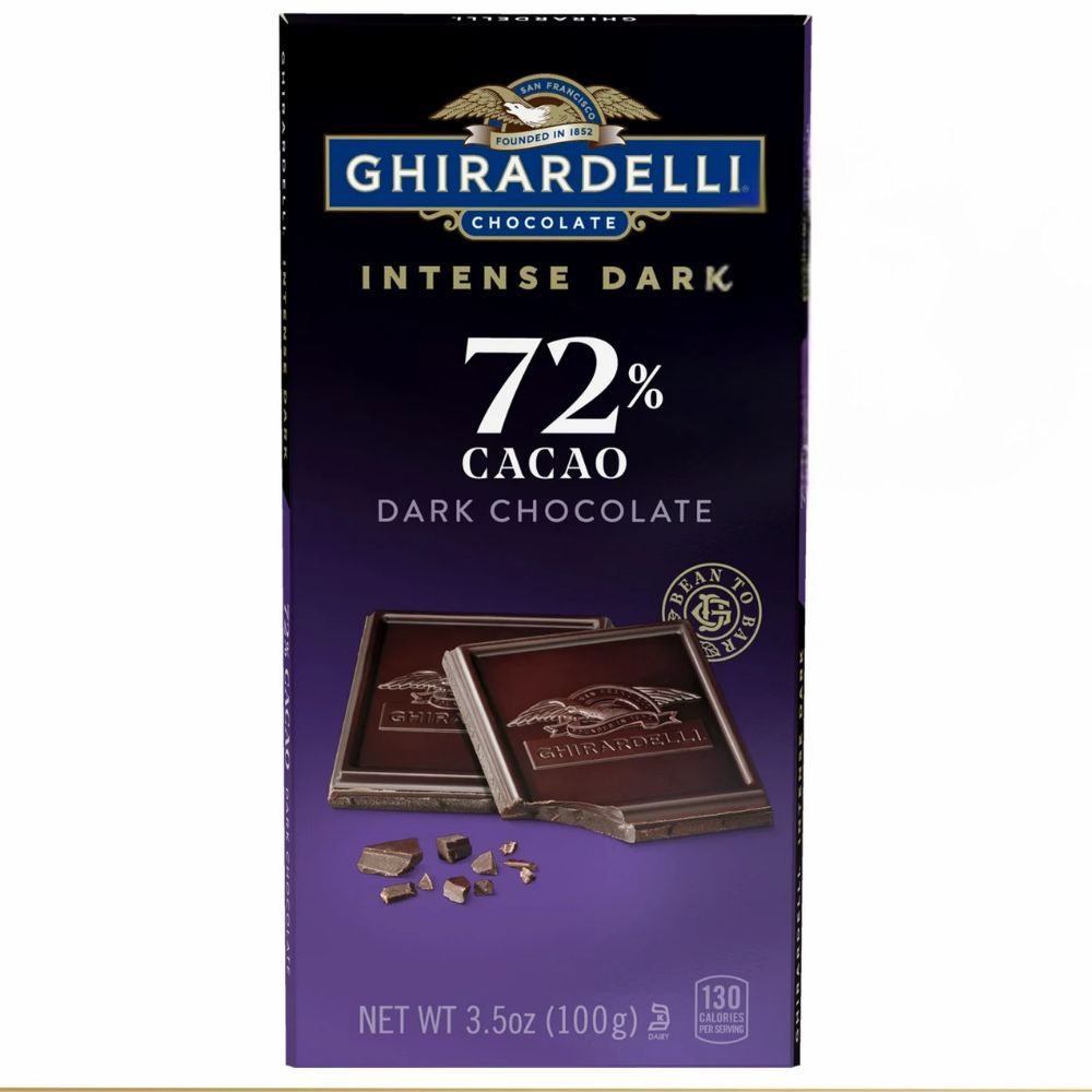Chocolate Negro Ghirardelli Intense Dark 72% Cacao 100 gr