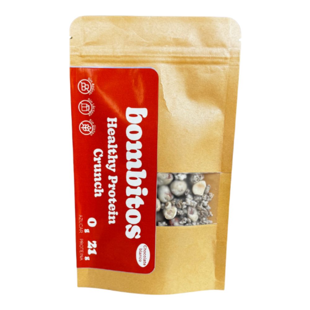 Bombitos Healthy Protein Crunch Chocolate Blanco 120gr