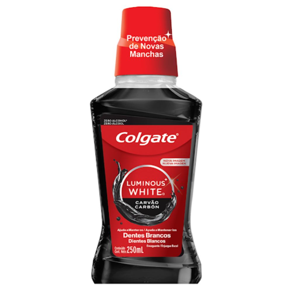 Colgate Enjuague Bucal Luminous White Carbon 250ml