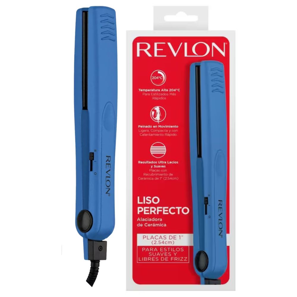 Revlon Essentials Alisadora de Cerámica de 1'' Azul