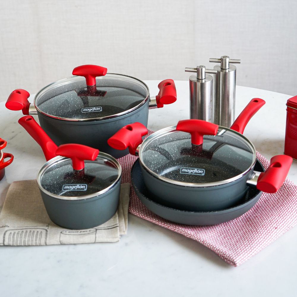 Mageflon Juego de Ollas Bateria 7 Pzas Vulcano