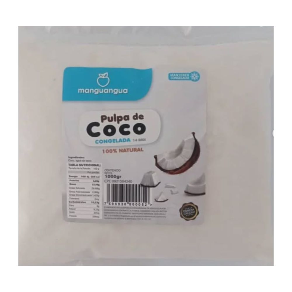 Manguangua Pulpa de Coco Congelada 500gr