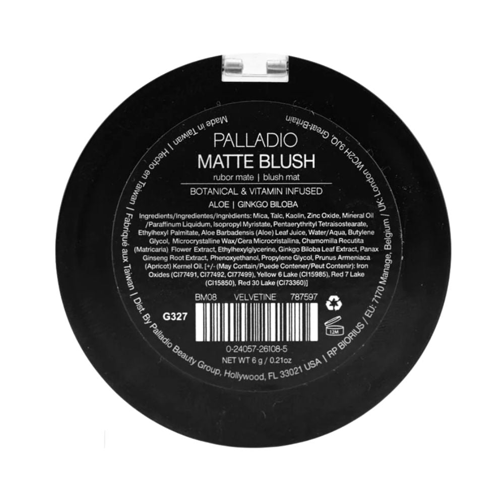 Palladio Matte Blush Velvetine 6gr