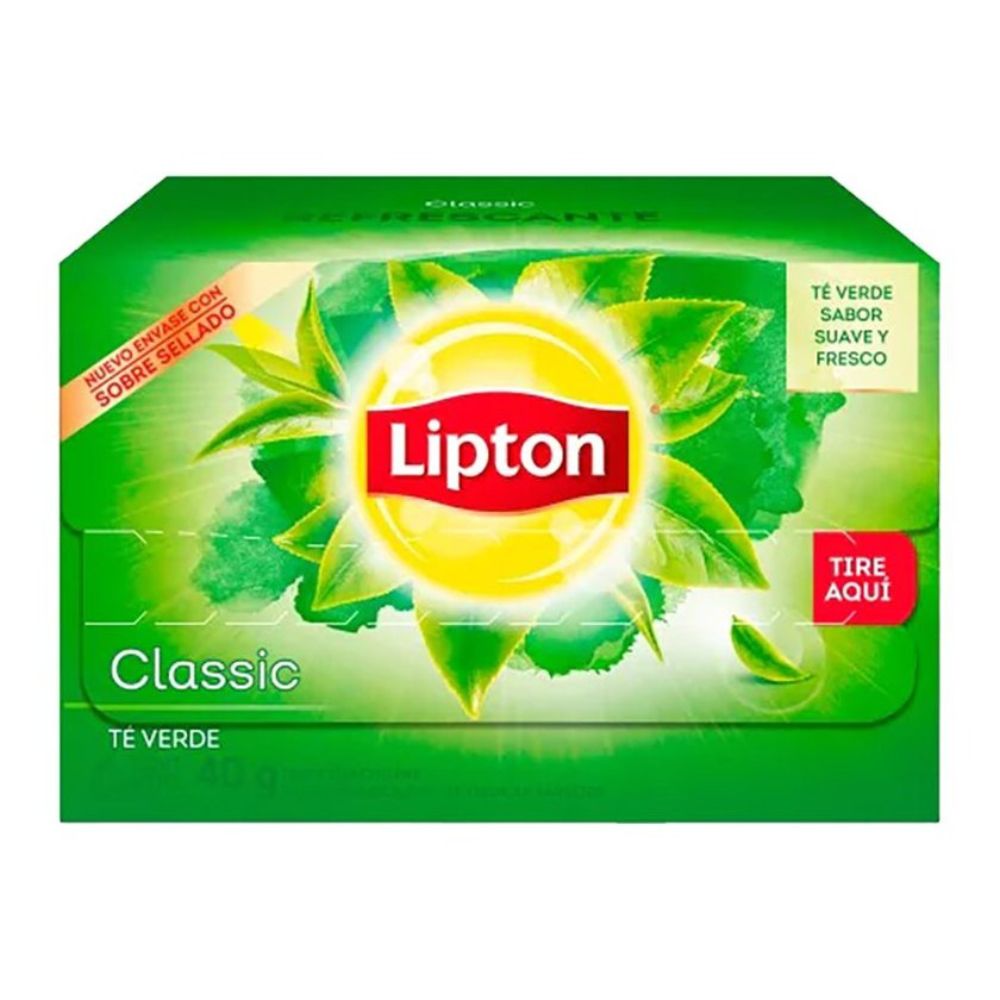 Lipton Infusión Té verde Clasico Caja 20 Und