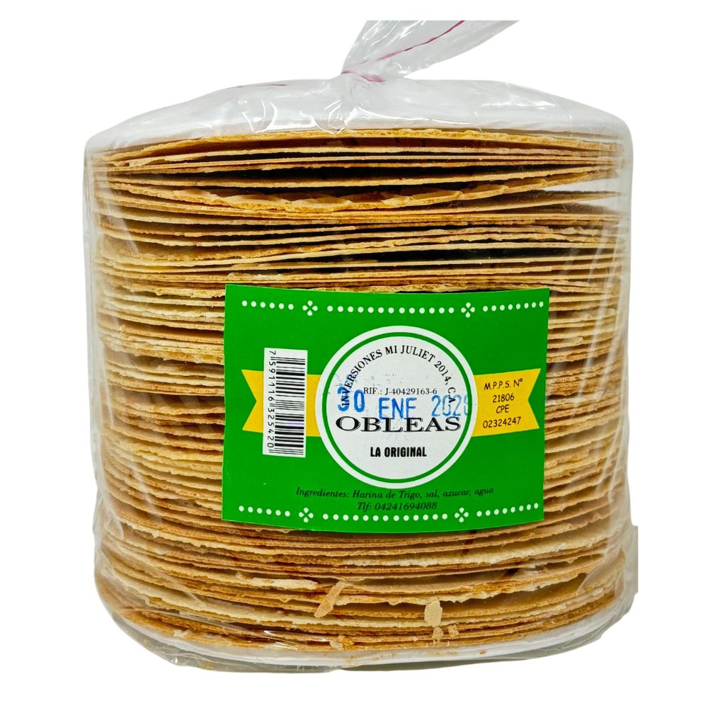 Obleas Grande La Original 65 Hojas 14cm Aprox