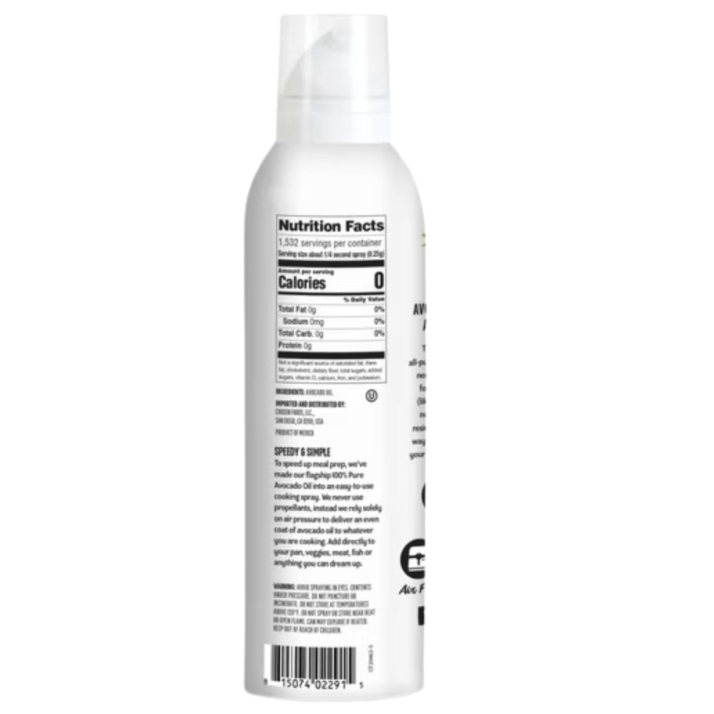 Aceite de Avocado en Spray Extra Grande Chosen Foods 100% Pure Avocado Oil 383gr