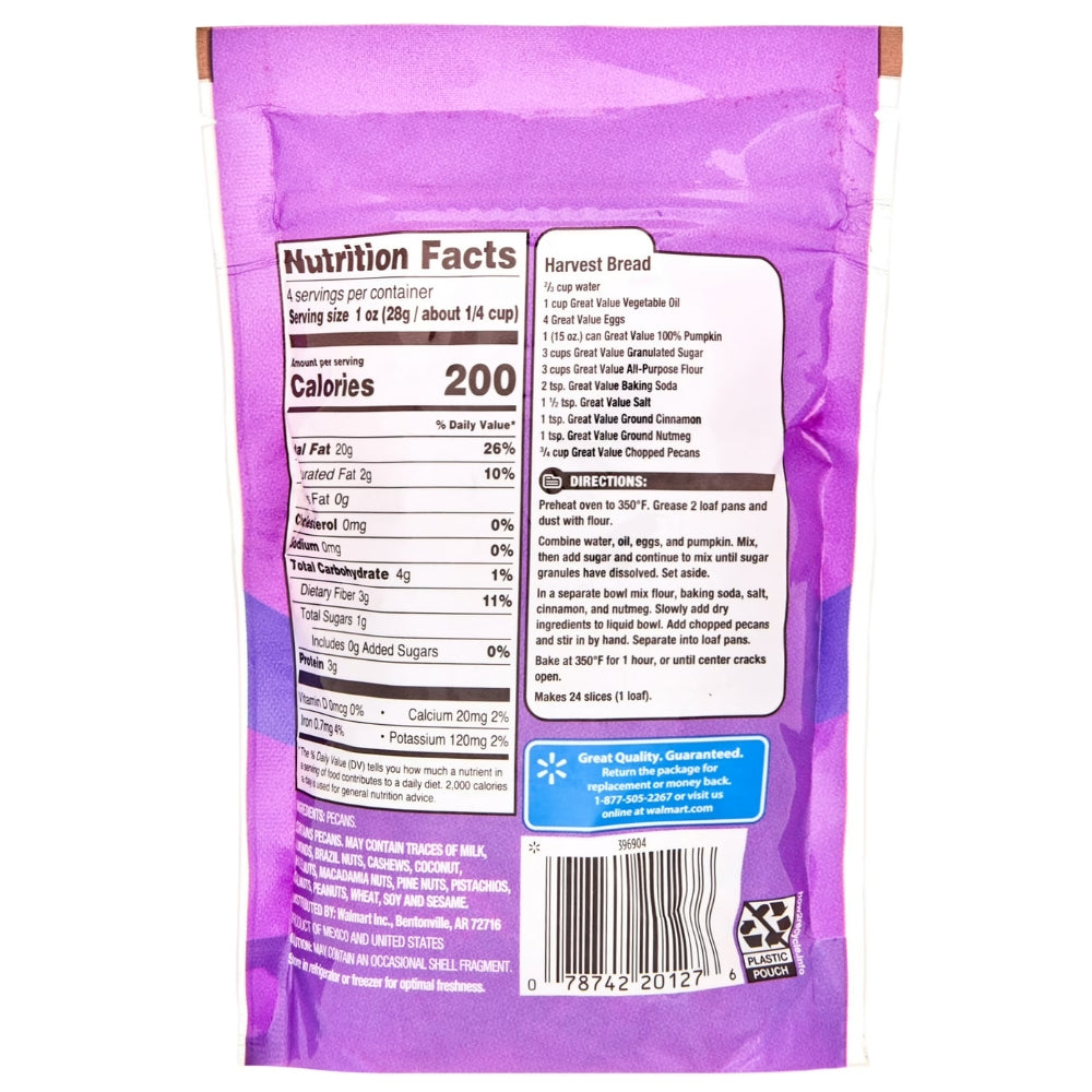 Great Value Chopped Pecans Nueces 113gr