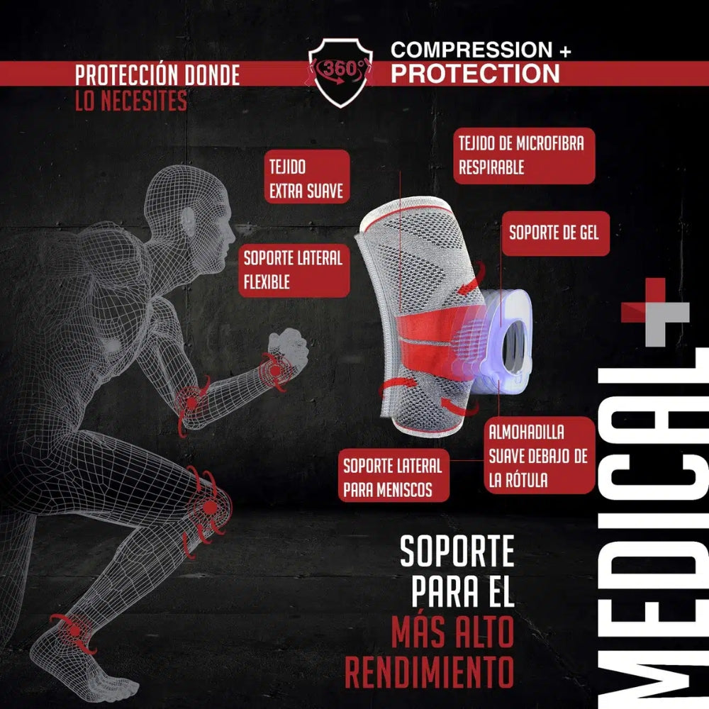 K6 Rodillera De Protección 360 con Gel