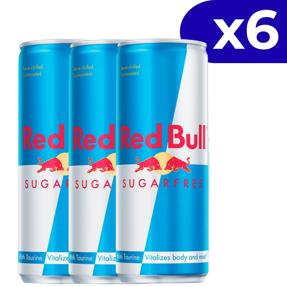 Bebida Energetica Red Bull Sugar Free 6 Und 250ml