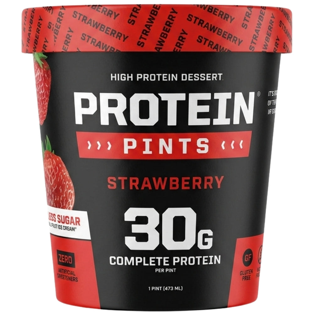 Protein Pints Helado 30gr de Proteina Sabor a Strawberry 473ml