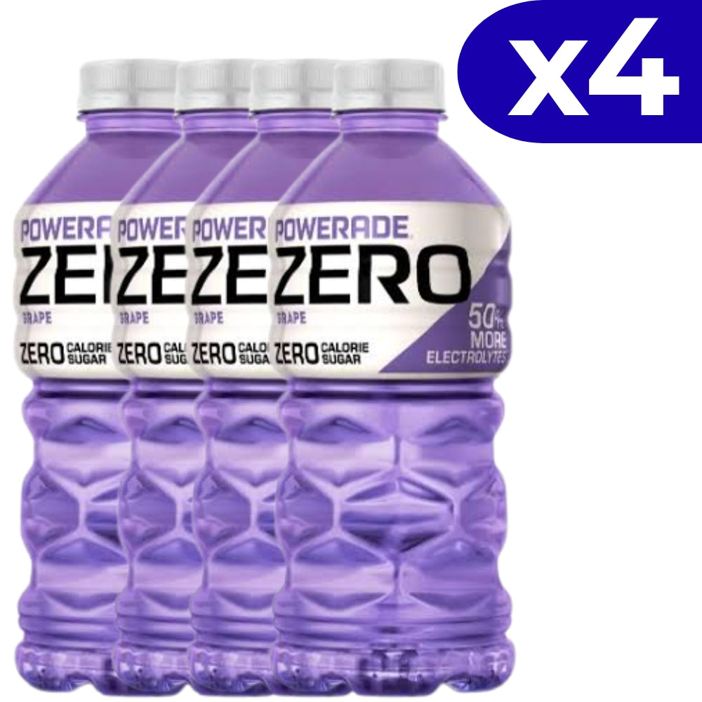 Powerade Zero Grape 50% more Electrolytes 4 Und x 591ml