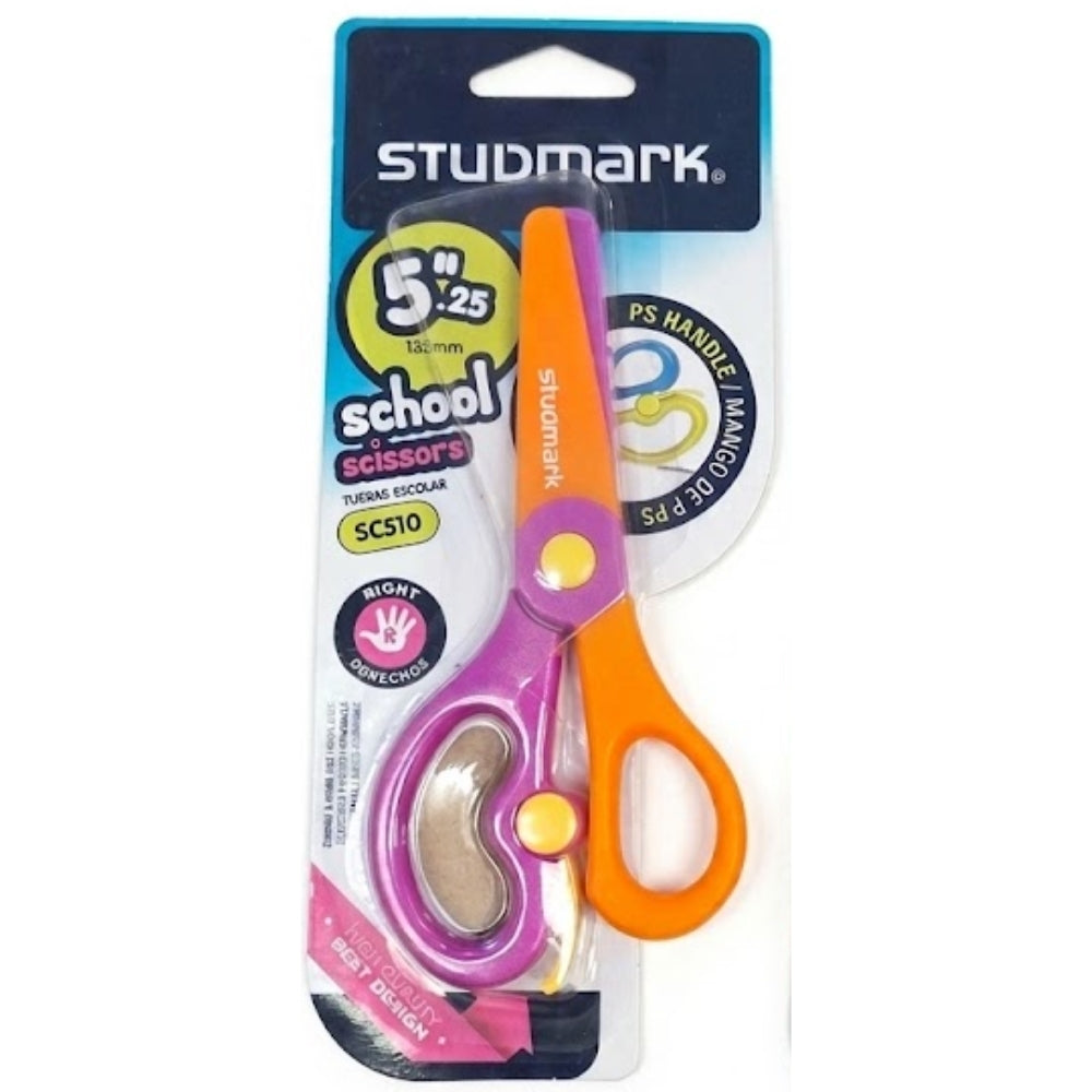 Studmark Tijera Escolar para Derechos 5.25" 13.5cm Colores Varios