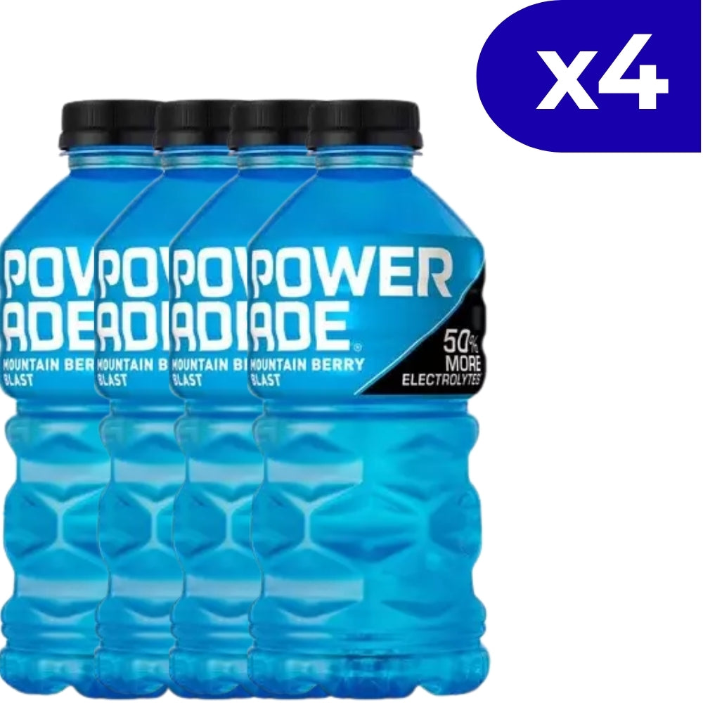 Powerade Mountain Berry Blast 50% more Electrolytes 4 Und x 591ml