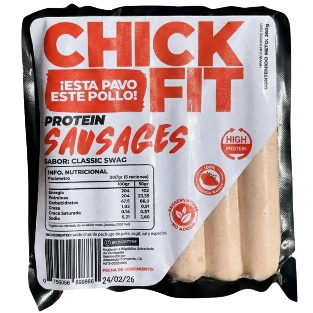 Chick Fit Protein Sausages Salchichas Altas en Proteina 6 Und