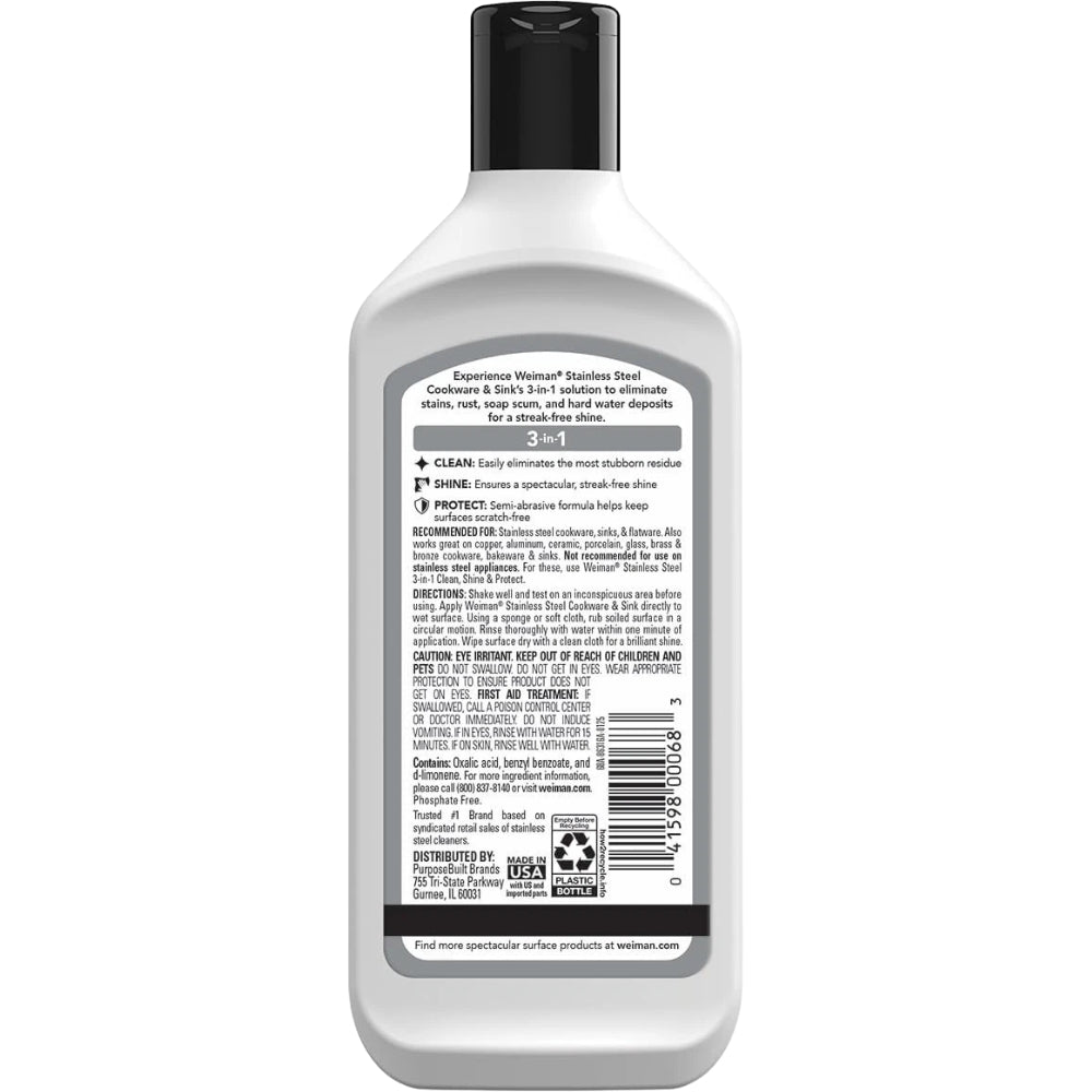 Weiman Cookware & Sink Crema Abrillantadora 227gr
