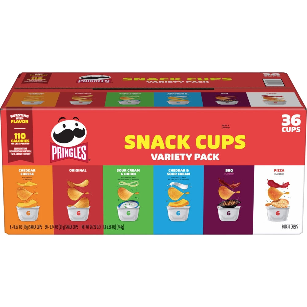 Pringles Snack  Variety Pack 36 cups 19gc/u