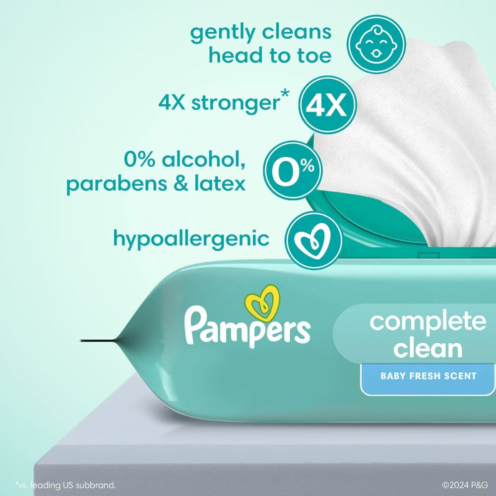 Pampers Complete Clean Toallitas Humedas Pampers Wipes 15 Packs 1200 Wipes