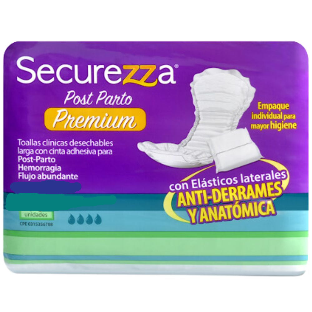 Securezza Toalla Postparto Premium 10 und