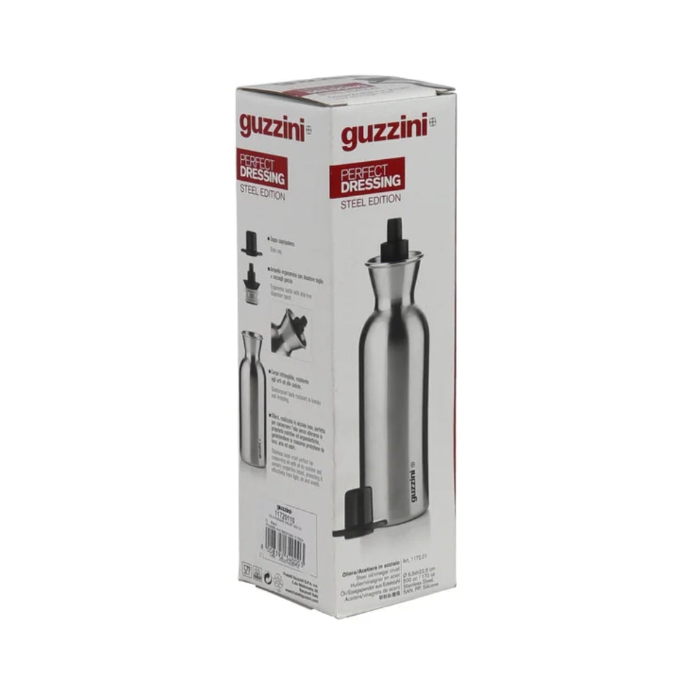 Guzzini Perfect Dressing Steel Edition Botella Dispensador Aceite/Vinagre 330ml