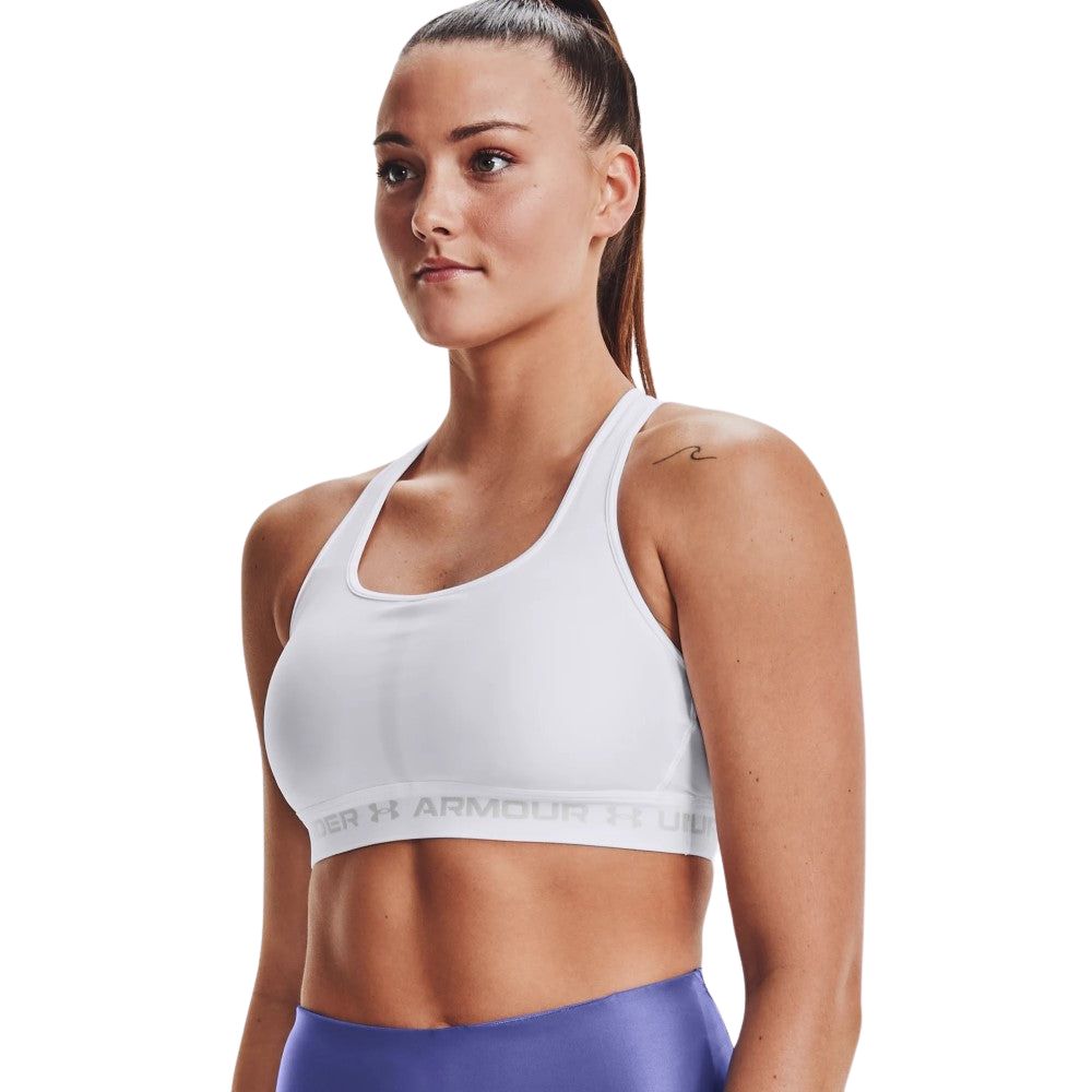 Under Armour Top Deportivo Para Dama Mid Crossback Sports Color Blanco