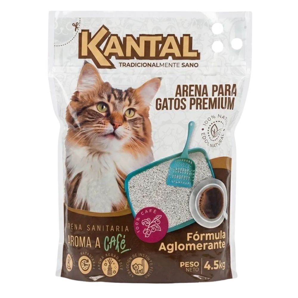 Kantal Arena Para Gatos Premium Aroma a Cafe 4.5kg