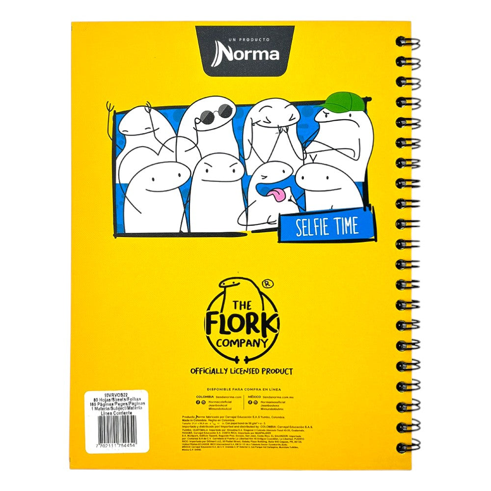 Norma Cuaderno Argollado Memes 4 Materias 100 Hojas Con stickers Diseños Surtidos