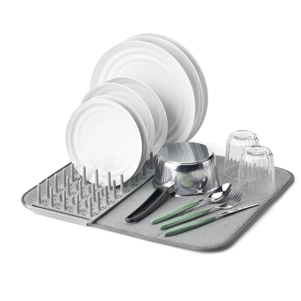 Guzzini Dry & Safe Escurre Platos Con Alfombras Color Gris Matte 12 Platos